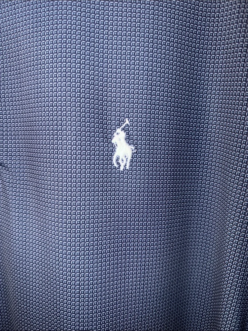 2025 Ralph Lauren RLX Patterned Polo (Navy) - Size M